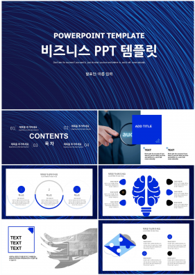 비즈니스 하늘색 시크한 고급형 POWERPOINT샘플 디자인