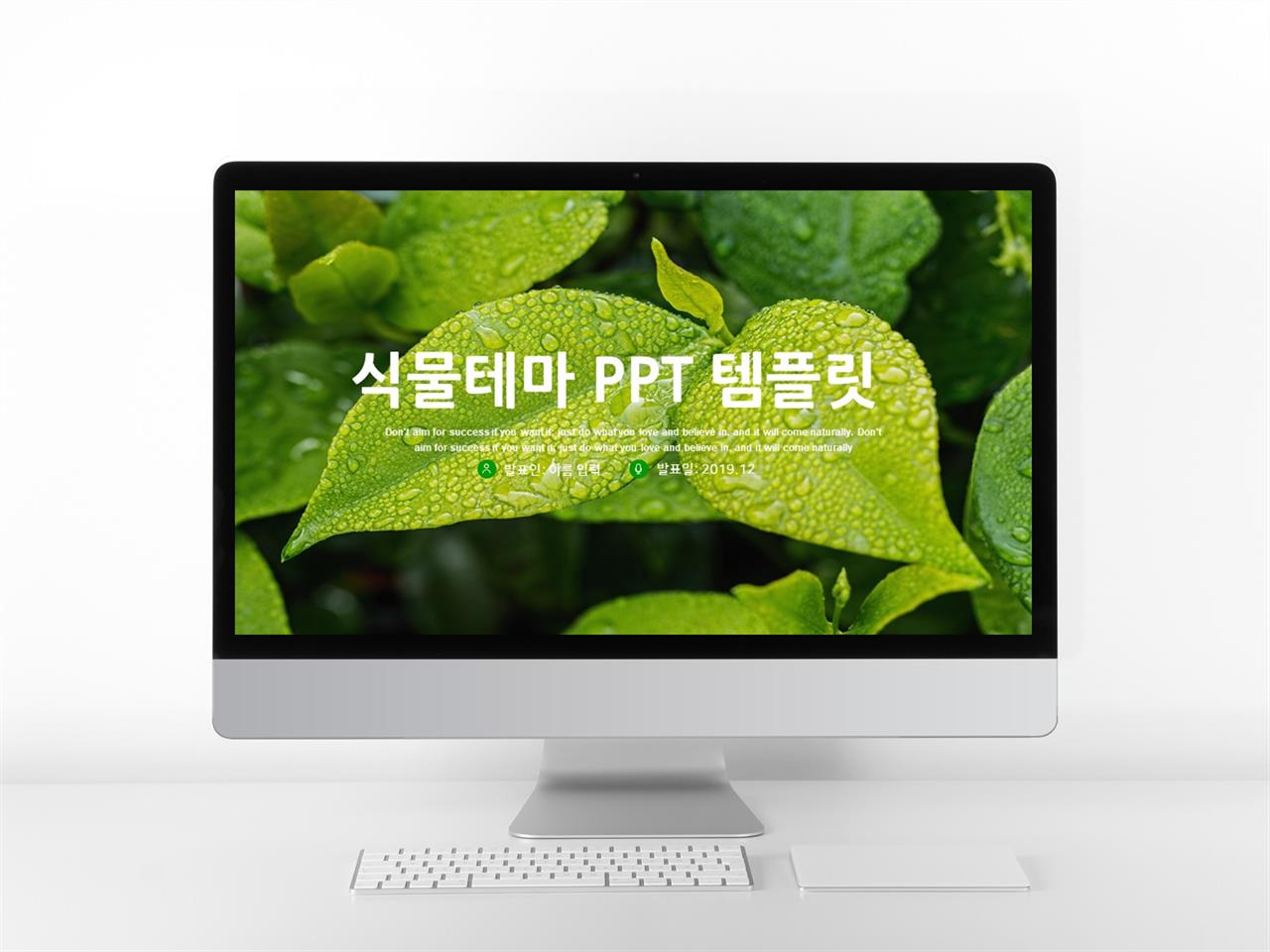 화초, 동식물 그린색 아담한 프레젠테이션 PPT샘플 만들기 미리보기