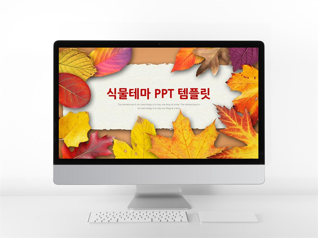 동식물, 애완동물 오렌지색 잉크느낌 매력적인 POWERPOINT탬플릿 제작 미리보기