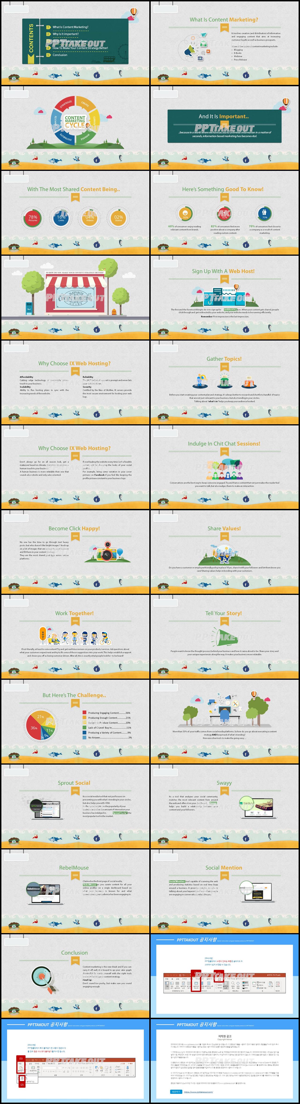 유아교육 풀색 애니메이션 고급형 POWERPOINT서식 디자인 상세보기