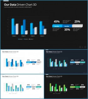 PPT자동차트 세로막대형  발표용 POWERPOINT테마 다운