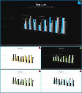 PPT자동차트 세로막대형  프레젠테이션 PPT템플릿 만들기