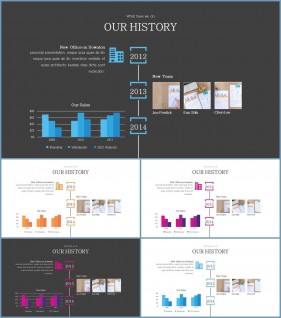 PPT자동차트 세로막대형  프레젠테이션 PPT배경 만들기