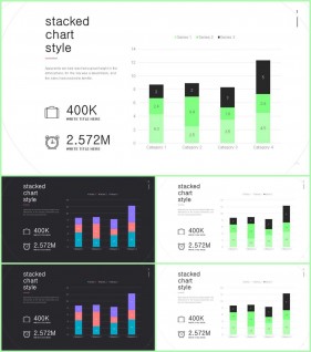 PPT자동차트 세로막대형  발표용 파워포인트탬플릿 다운