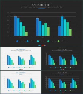 PPT자동차트 세로막대형  고급형 POWERPOINT탬플릿 제작