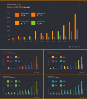 PPT자동차트 세로막대형  고급형 PPT템플릿 디자인