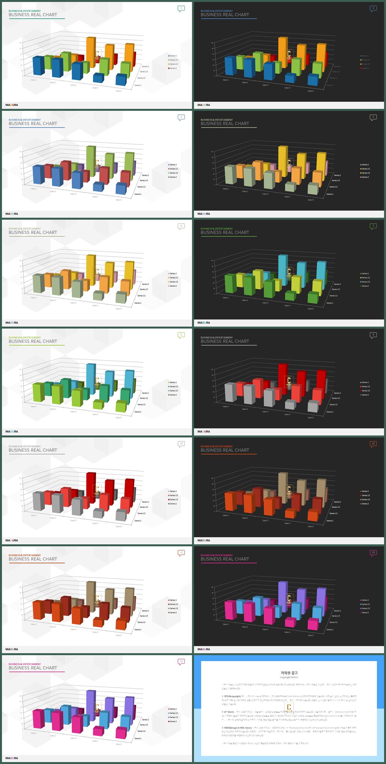 PPT자동차트 세로막대기형  발표용 PPT샘플 만들기 상세보기