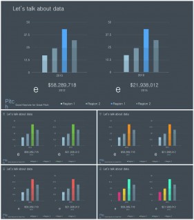 PPT자동차트 세로막대기형  발표용 POWERPOINT탬플릿 다운