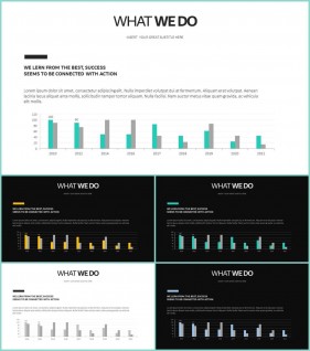 PPT자동차트 세로막대기형  매력적인 POWERPOINT테마 만들기