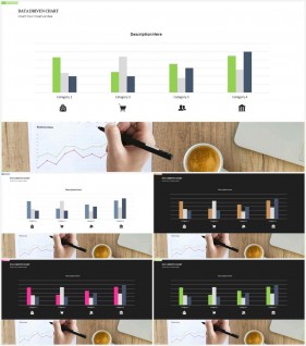 PPT자동차트 세로막대기형  다양한 주제에 어울리는 파워포인트템플릿 다운