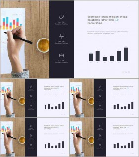 PPT자동차트 세로막대형  고급형 POWERPOINT탬플릿 디자인