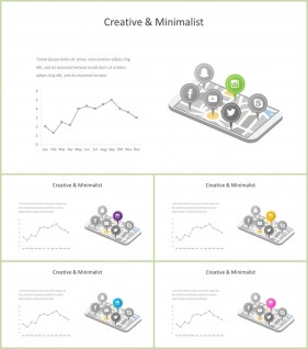 PPT자동차트 꺽은선형  매력적인 PPT샘플 디자인