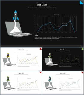 PPT자동차트 꺽은선형  매력적인 POWERPOINT템플릿 디자인