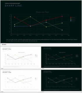 PPT자동차트 꺽은선형  매력적인 PPT배경 디자인