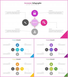 PPT다이어그램 확산형  프로급 POWERPOINT샘플 디자인