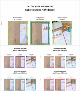 PPT다이어그램 가로 행렬형  프레젠테이션 POWERPOINT탬플릿 만들기