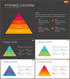 PPT다이어그램 피라미드형  매력적인 파워포인트테마 다운