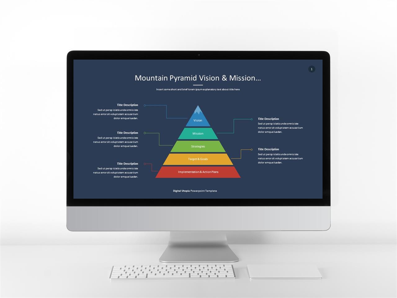 PPT다이어그램 피라미드형  고퀄리티 파워포인트서식 제작 미리보기