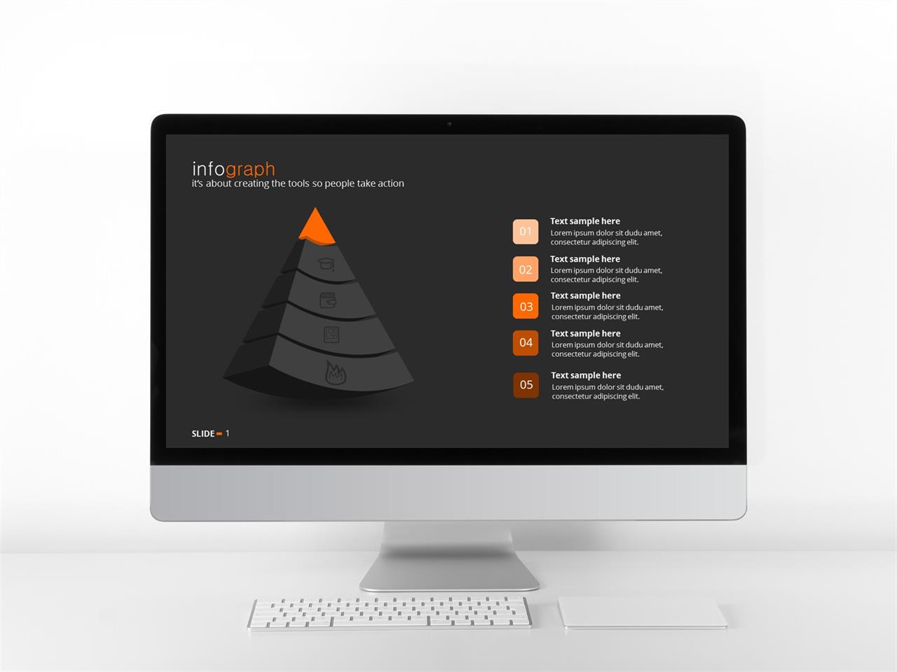 PPT다이어그램 피라미드형  발표용 파워포인트템플릿 디자인 미리보기