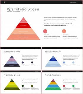 PPT다이어그램 피라미드형  고퀄리티 POWERPOINT샘플 다운