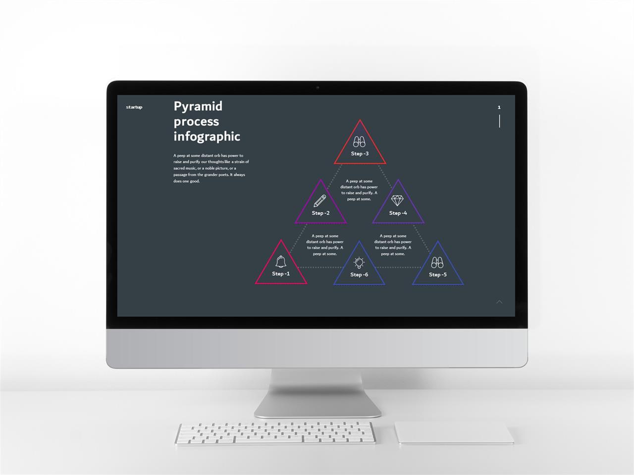 PPT다이어그램 피라미드형  고퀄리티 POWERPOINT테마 다운 미리보기