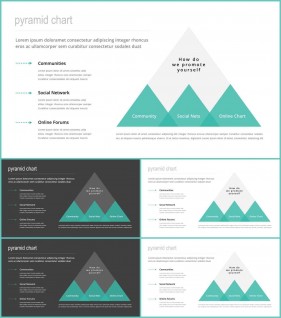 PPT다이어그램 피라미드형  발표용 파워포인트양식 디자인