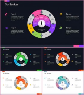 PPT다이어그램 순환형  고퀄리티 POWERPOINT양식 사이트