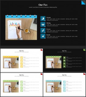 PPT다이어그램 세로 행렬형  맞춤형 PPT서식 제작