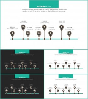 PPT다이어그램 타임라인  고급스럽운 피피티샘플 제작