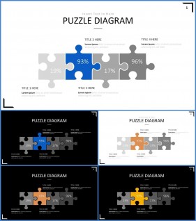 PPT다이어그램 퍼즐형  멋진 PPT양식 만들기