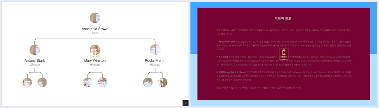 PPT다이어그램 조직도형  프로급 POWERPOINT양식 사이트 상세보기