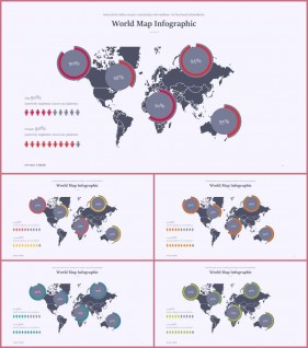 PPT인포그래픽 세계지도  시선을 사로잡는 피피티탬플릿 디자인