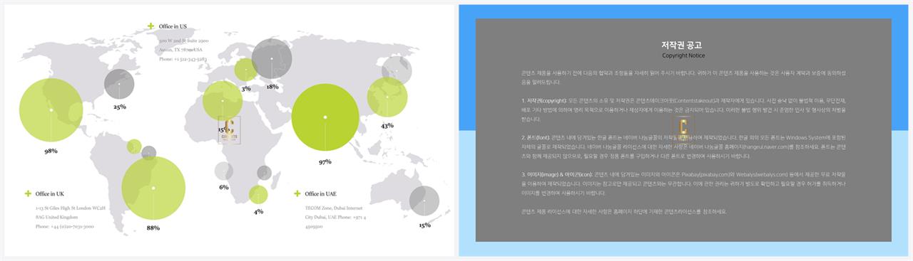 PPT인포그래픽 세계지도  고퀄리티 POWERPOINT탬플릿 사이트 상세보기