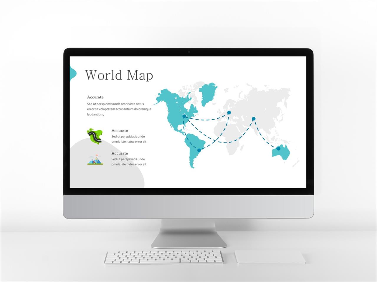 PPT인포그래픽 지도맵  고급스럽운 파워포인트템플릿 제작 미리보기