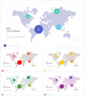 PPT인포그래픽 세계지도  맞춤형 피피티탬플릿 다운