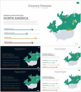 PPT인포그래픽 지도  고퀄리티 파워포인트서식 사이트