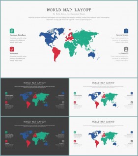 PPT인포그래픽 세계지도맵  프레젠테이션 PPT테마 디자인