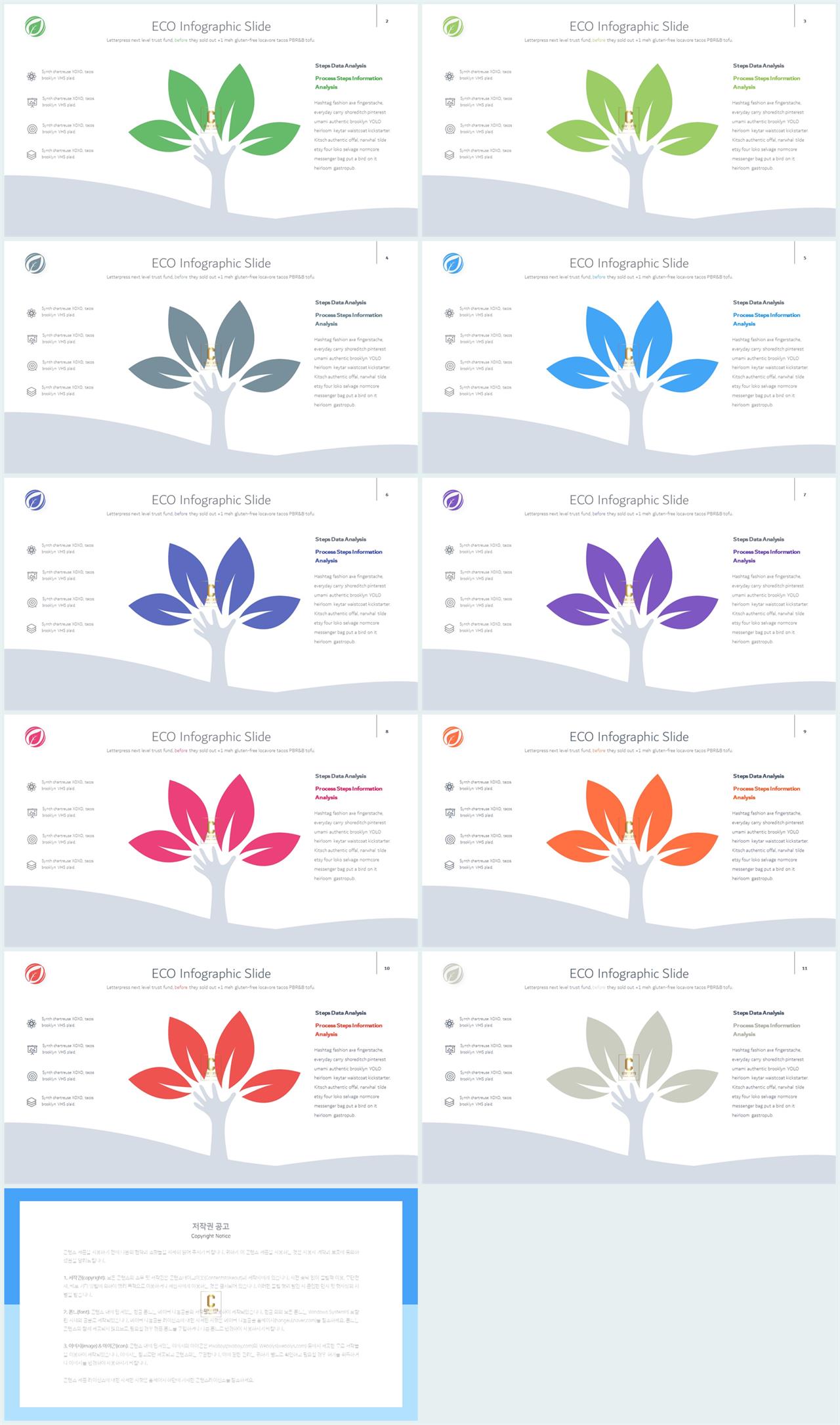 PPT인포그래픽 식물  시선을 사로잡는 POWERPOINT서식 디자인 상세보기