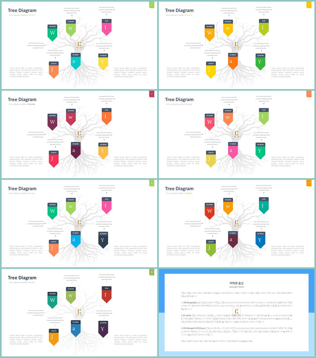 PPT인포그래픽 식물  시선을 사로잡는 파워포인트탬플릿 디자인 상세보기