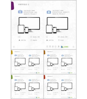 PPT인포그래픽 모니터  프레젠테이션 PPT샘플 디자인