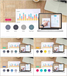 PPT인포그래픽 노트북  마음을 사로잡는 POWERPOINT템플릿 다운로드