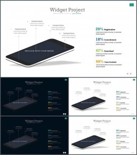 PPT인포그래픽 휴대폰  다양한 주제에 어울리는 POWERPOINT탬플릿 제작