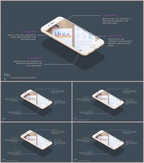 PPT인포그래픽 휴대폰  맞춤형 POWERPOINT샘플 디자인