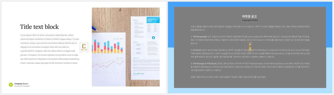 PPT레이아웃 좌우분리형  프레젠테이션 피피티서식 만들기 상세보기